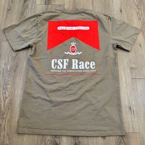 CSF Race T Shirt Men's Medium Brown Marlboro‎ Inspired "Smoking the Competition"
